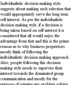 2-1 Group Discussion: Decision Making Styles